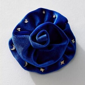 NWT Free People Rosette Stud Pack Blue Velvet earrings set